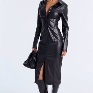 Fashion Nova Black Long Sleeve Dress